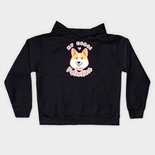 My corgi is my valentine - a cute valentine day gift for corgi lovers Kids Hoodie